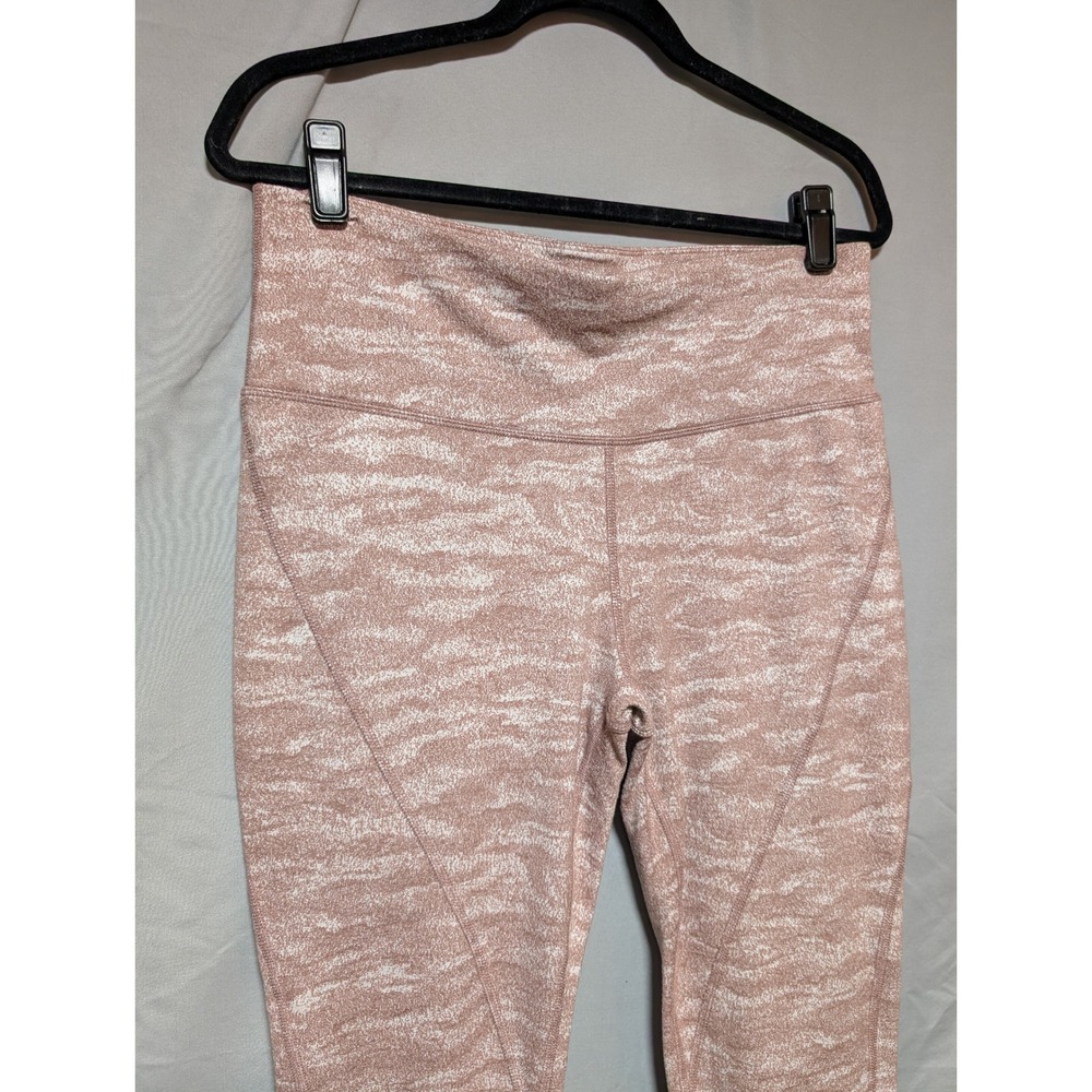 Xersion Pink Print Stretch High Rise Crop Leggings 7/8 Ankle Women's Large - Picture 2 of 4